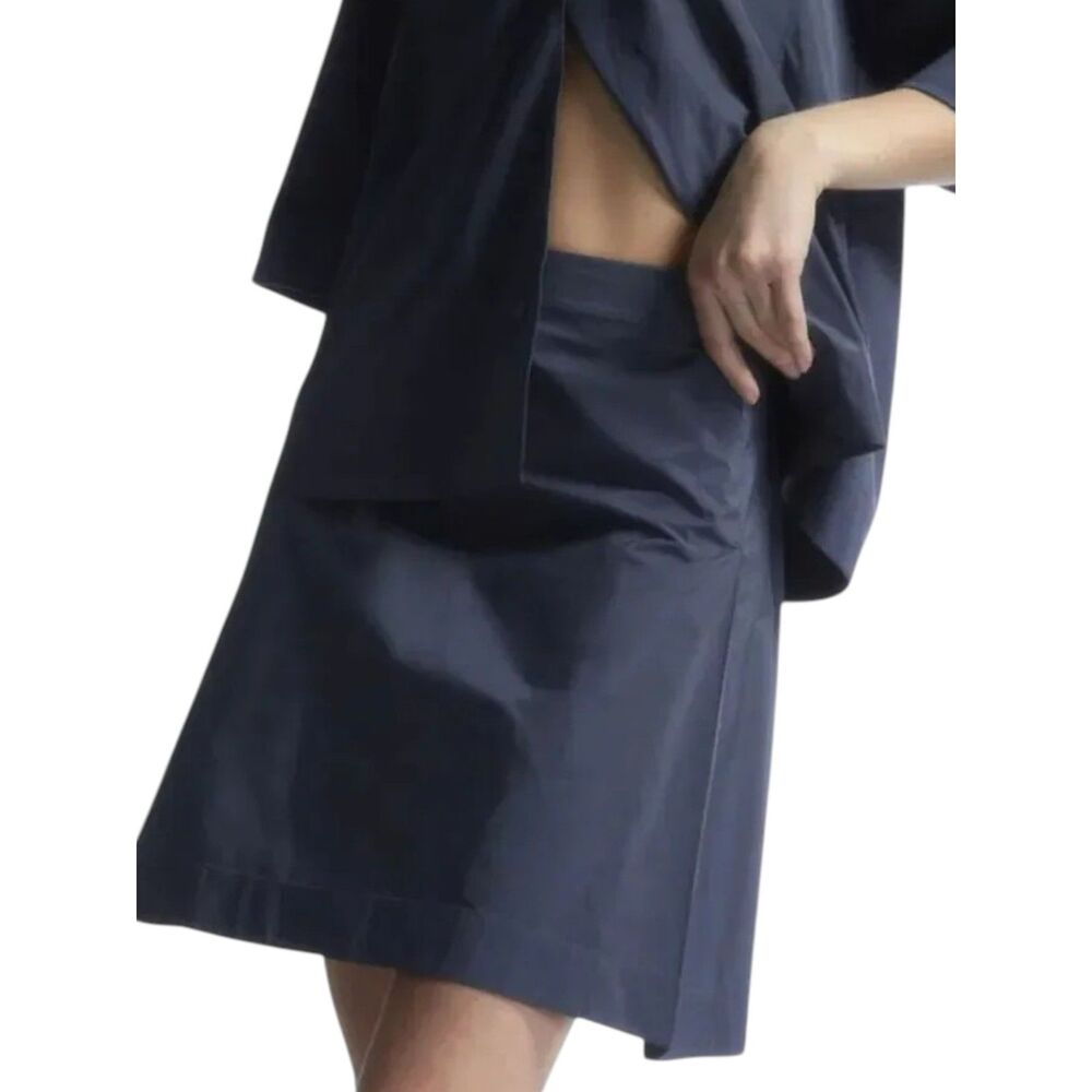NWT COS Shell Panel A-Line Mini Skirt Size Small High Waist Slate Blue